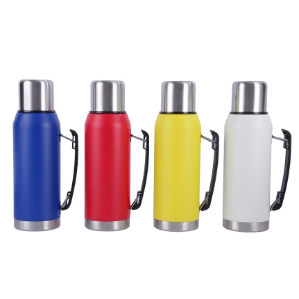 1.0 L double wall stainless steel vacuum flask with 304 s/s inner, 201 s/s outer with powder coating